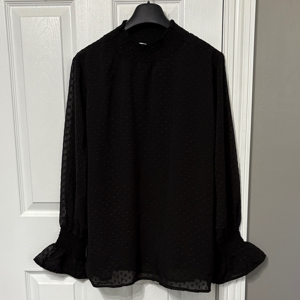 Elegant Black Women's Blouse NWOT